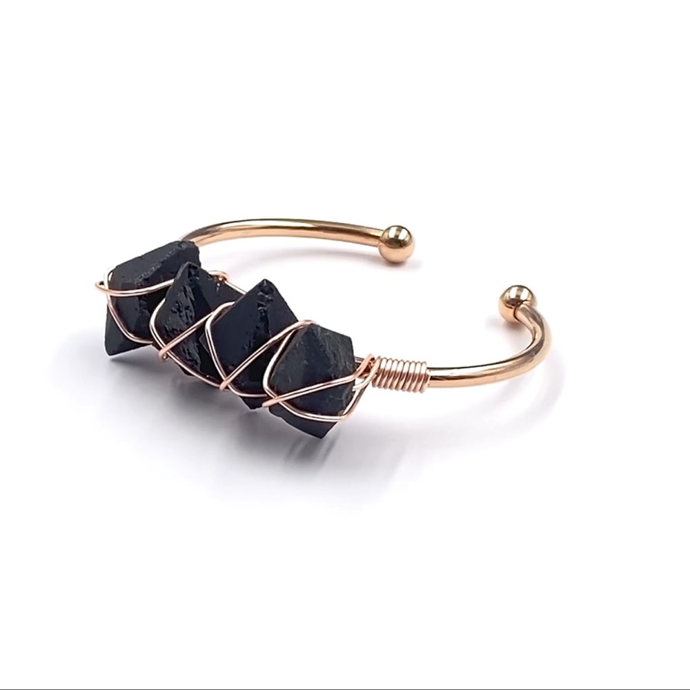 Kinsley Armelle Rose Gold Raven Bracelet, size 6.25-7.25” - Picture 2 of 4